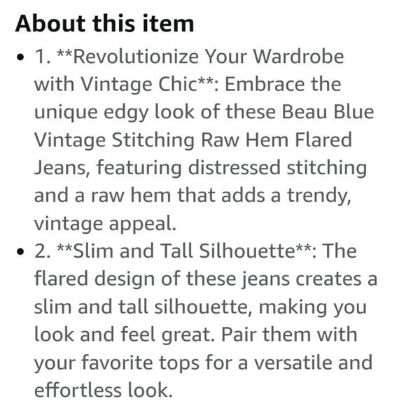 DISTRESSED MID WASH RAW HEM FLARE WIDE LEG JEANS  BOUTIQUE ITEM NEW  SIZE 16 - Picture 10 of 16